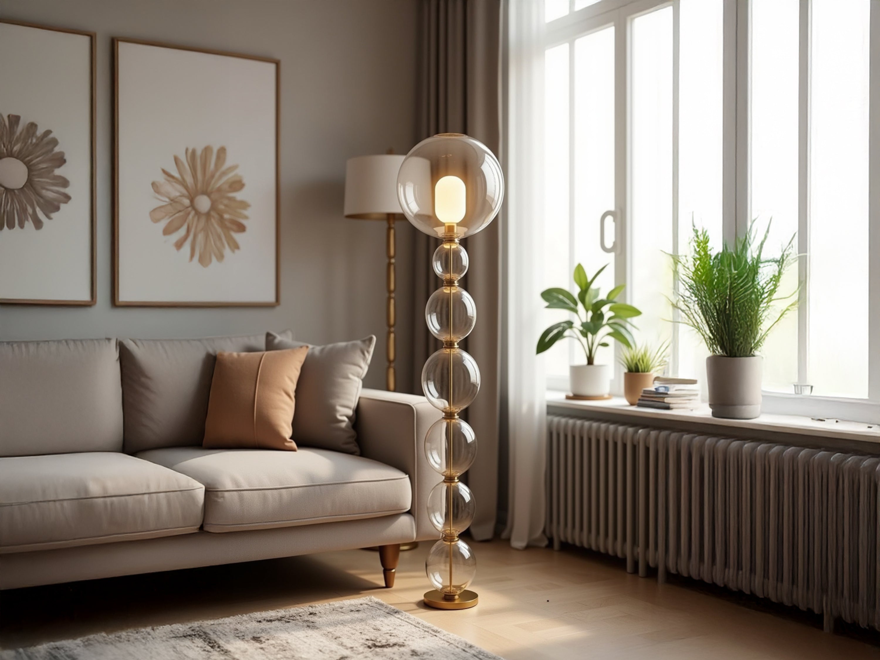 Customizable Handmade Glass Floor Lamp